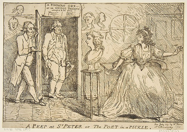 A Peep at St. Peter or The Poet in a Pickle July 23, 1789-Anon,16x12"(A3)Poster