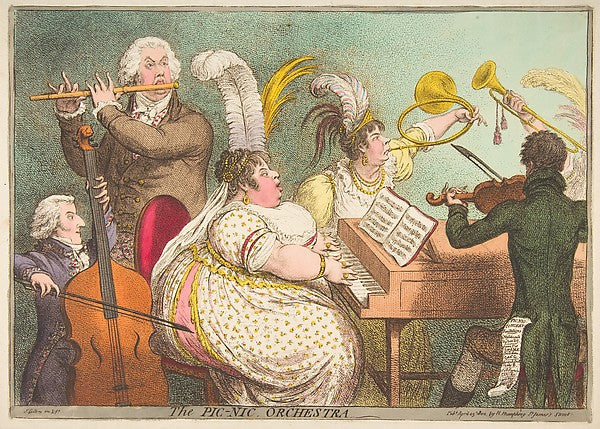 The Pic-Nic Orchestra April 23,1802-James Gillray,16x12