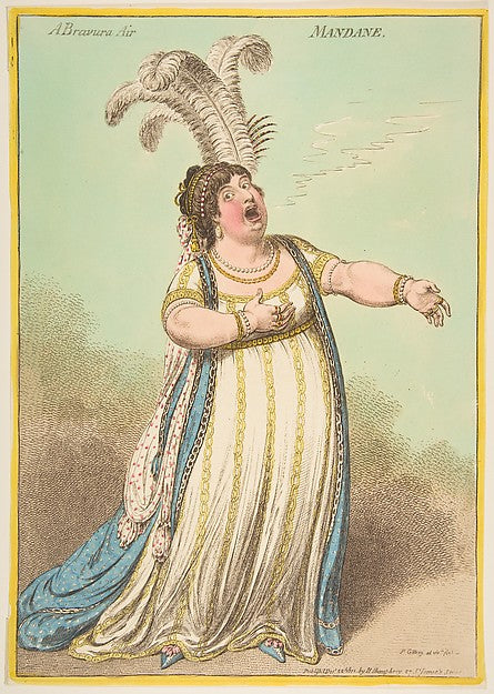 A Bravura Air. Mandane December 22, 1801-James Gillray ,16x12"(A3)Poster