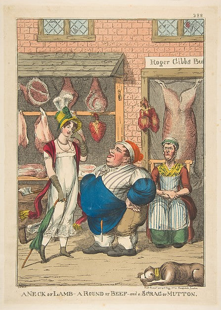 A Neck of Lamb  a Round of Beef  and a Scrag of Mutton 1816-Ch,16x12"(A3)Poster