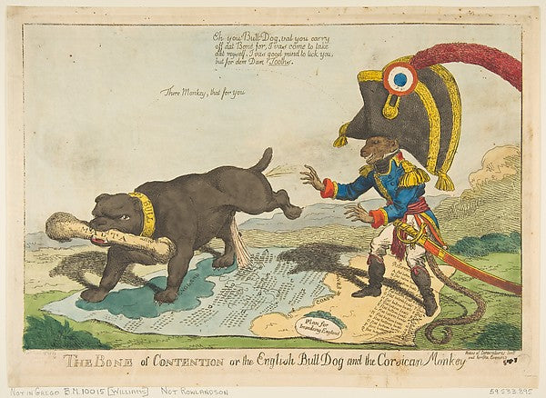 The Bone of Contention or the English Bull Dog and the Corsica,  Poster Print