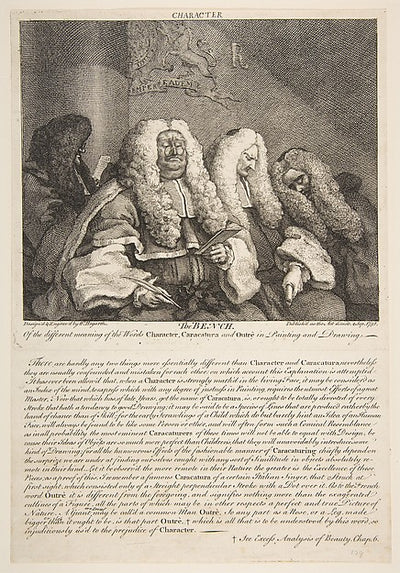 The Bench September 1758-William Hogarth ,16x12"(A3)Poster