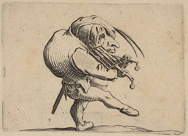 L'Homme Raclant un Gril en Guise de Violon   from Varie Figure,  Poster Print