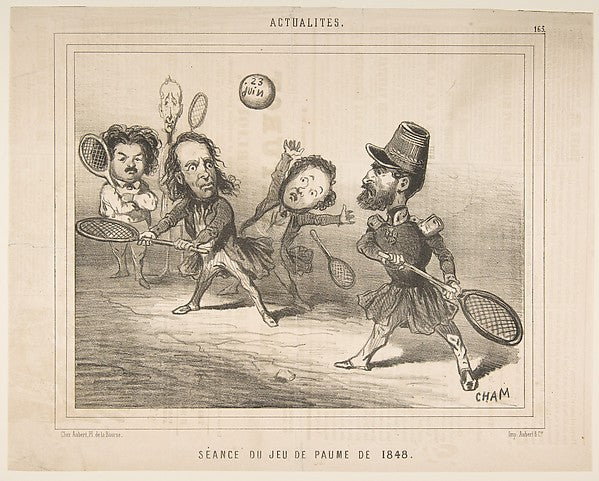 Tennis Session of 1848  from Actualités  published in Le Chari,  Poster Print