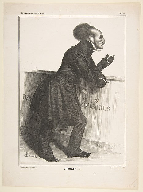 Adolphe Jollivet  published in La Caricature no. 164  December,  Poster Print Wall Art