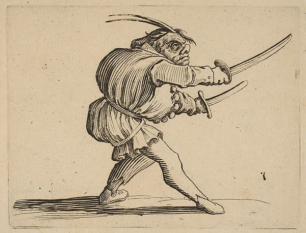 The Duelliste aux Deux Sabres   from Varie Figure Gobbi  suite,  Poster Print
