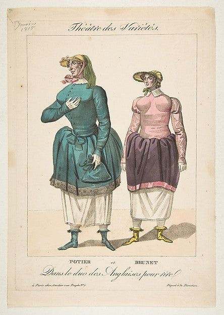 Potier et Brunet  Dans le duo des Anglaises pour Rire  from Th,  Poster Print Wall Art