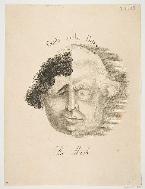 The Mask May 21, 1783-James Sayers ,  Poster Print Wall Art