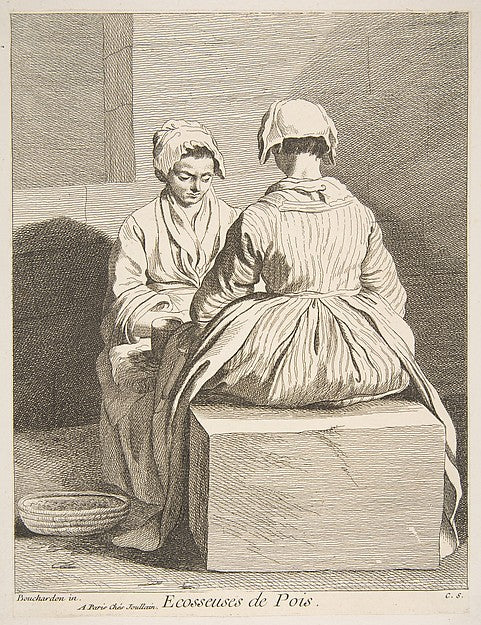 Pea Shellers 1737-Anne Claude Philippe de Tubières, comte de C,  Poster Print Wall Art