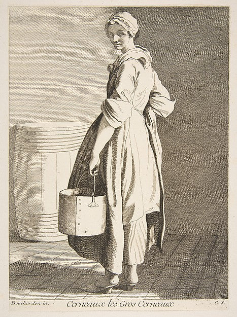 Walnut Seller 1738-Anne Claude Philippe de Tubières, comte de ,16x12"(A3)Poster