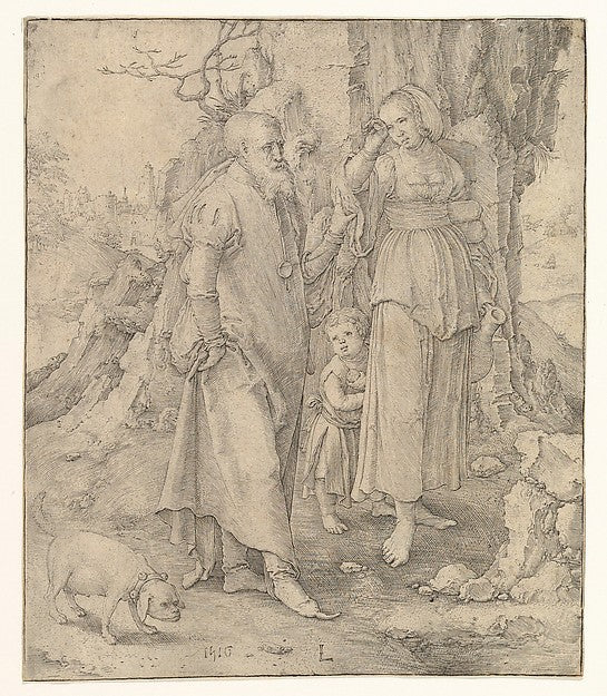 Abraham Sending Away Hagar 1516-Lucas van Leyden,  Poster Print Wall Art