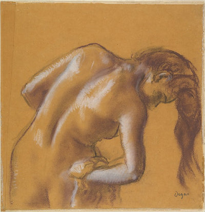 Bather Drying Herself c1892-Edgar Degas,16x12"(A3) Poster