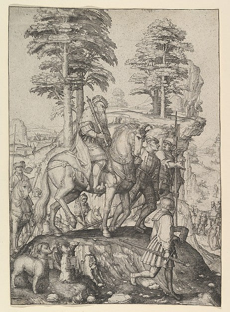 Abigail Before David c1507-Lucas van Leyden,  Poster Print Wall Art