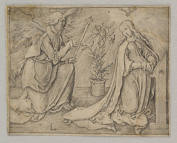 The Annunciation c1516-Lucas van Leyden,  Poster Print Wall Art