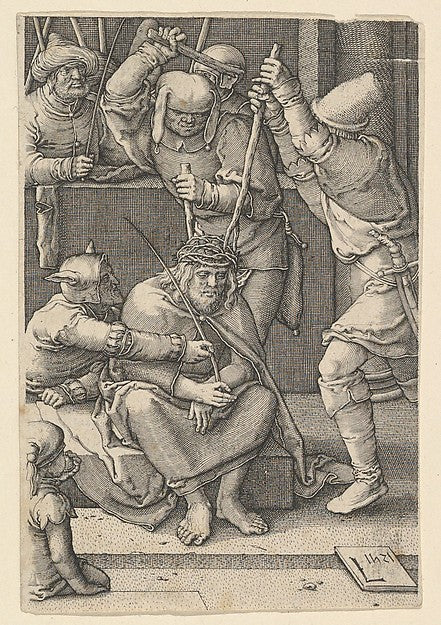 Christ Crowned with Thorns  n.d.-Jan Muller,After Lucas van L,  Poster Print Wall Art