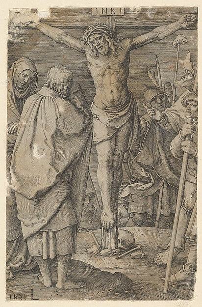 Crucifixion  from the series The Passion 1521-Lucas van Leyden,  Poster Print Wall Art