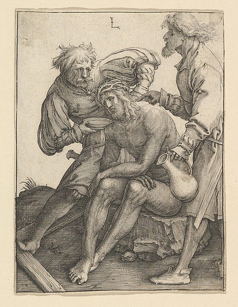 Soldiers Giving Drink to Christ c1512-Lucas van Leyden,  Poster Print Wall Art