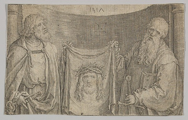 Sts. Peter and Paul With the Vernicle 1517-Lucas van Leyden,  Poster Print Wall Art