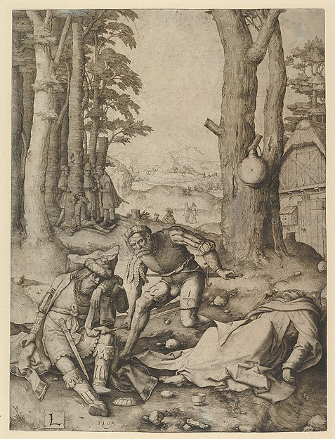 Mohammed and the Monk Sergius 1508-Lucas van Leyden, Poster Print