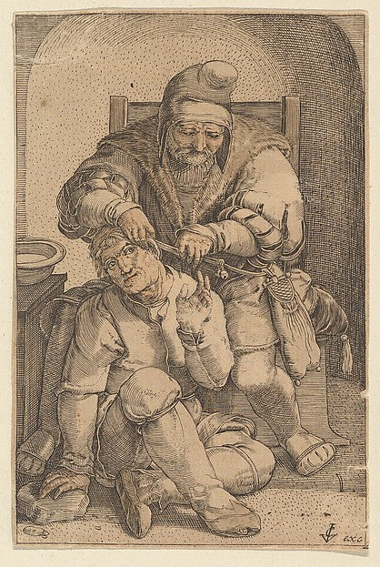 The Surgeon  n.d.-After Lucas van Leyden,  Poster Print Wall Art