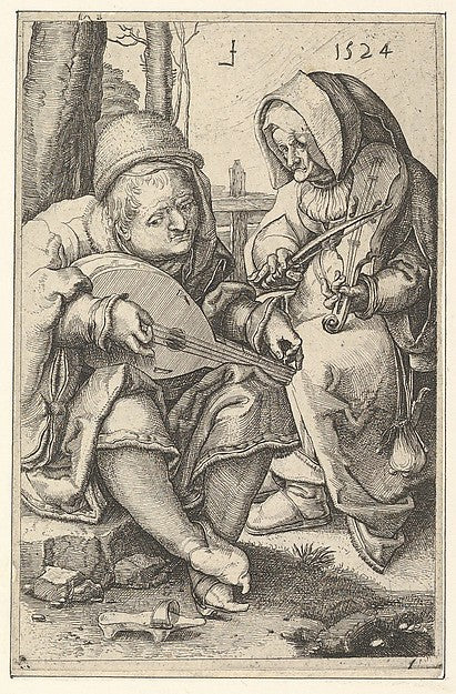 The Musicians  early 16th cent-After Lucas van Leyden,  Poster Print Wall Art