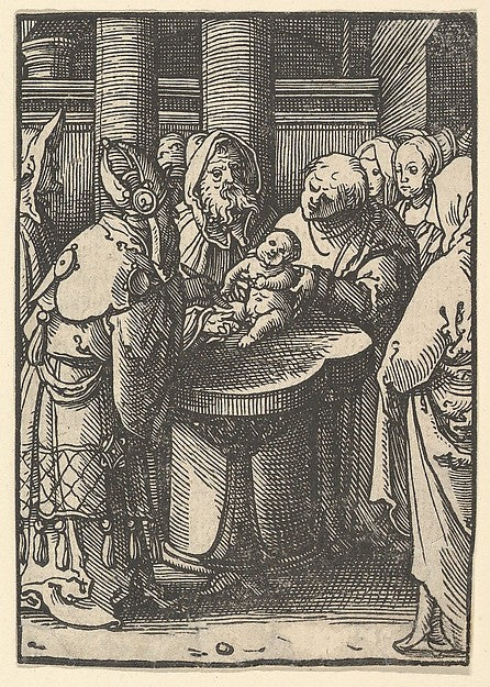The Circumcision c1520-Lucas van Leyden,  Poster Print Wall Art