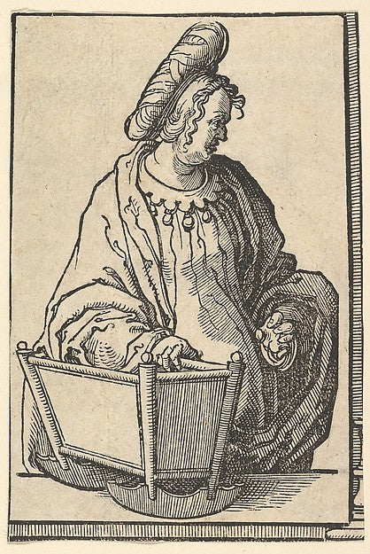 Samarian Sibyl  from the series of Sibyls c1530-Lucas van Leyd,  Poster Print Wall Art