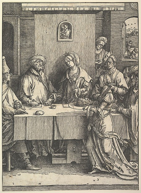 Salome with the Head of John the Baptist c1514-Lucas van Leyde,  Poster Print Wall Art