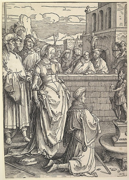 Solomon Worshiping an Idol c1514-Lucas van Leyden,  Poster Print Wall Art