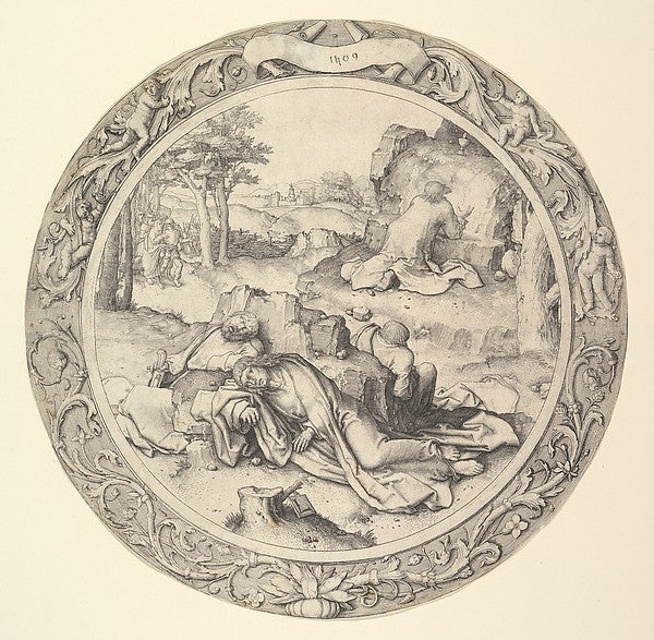 Christ on the Mount of Olives  from the Circular Passion 1509-,  Poster Print Wall Art