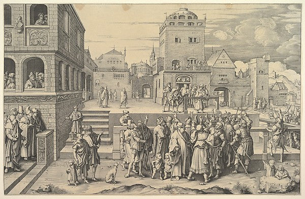 Large Ecce Homo  n.d.-After Lucas van Leyden,  Poster Print Wall Art