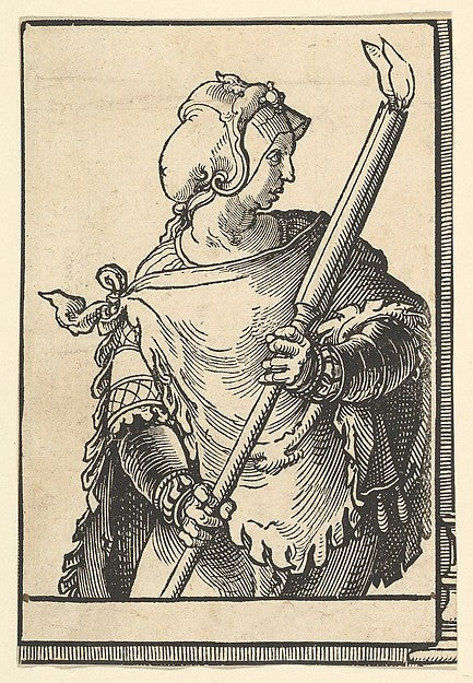 Libyan Sibyl  from the series of Sibyls c1530-Lucas van Leyden,  Poster Print Wall Art