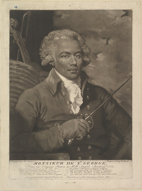 Monsieur de St. George April 4,1788-William Ward,After Mathe,  Poster Print Wall Art