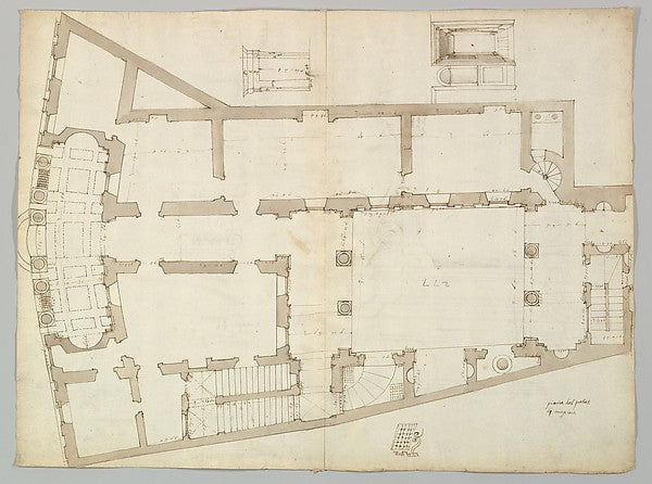 Palazzo Massimo alle Colonne   plan  Palazzo Massimo alle Colo,  Poster Print Wall Art
