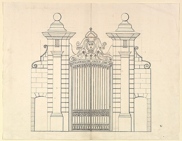 Design for a Gate 18th cent-Anonymous,French,18th cent, Poster Print