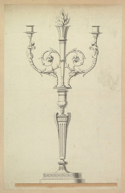 Design for a Chandelier 18th cent-Anonymous,French,18th cent, Poster Print