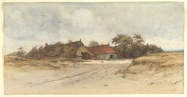 Farmhouses 19th cent-Johannes Bosboom, Poster Print