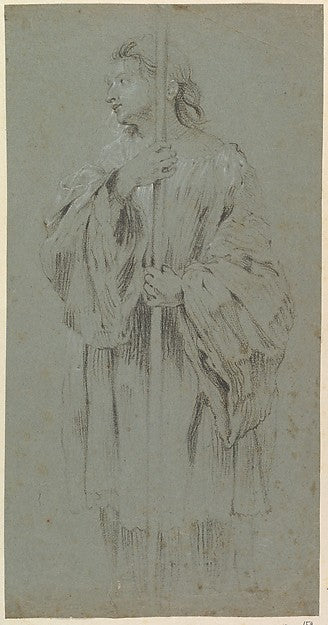 A Young Acolyte Bearing a Staff early 17th cent-Anonymous, Dut,16x12"(A3) Poster