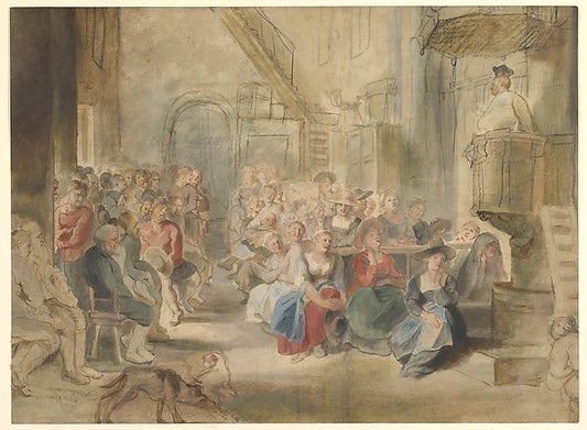 A Sermon in a Village Church c1630-Peter Paul Rubens,16x12"(A3) Poster