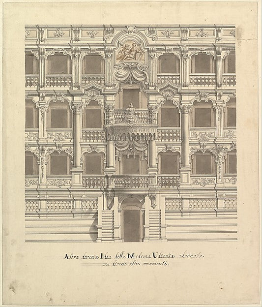 Views of a Theater : Interior Elevation of the Theater Showing,16x12"(A3) Poster