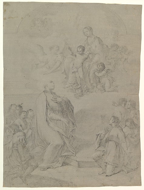 The Virgin Appearing to Saint Joseph Calasanctius 1711–78-Atti,  Poster Print Wall Art