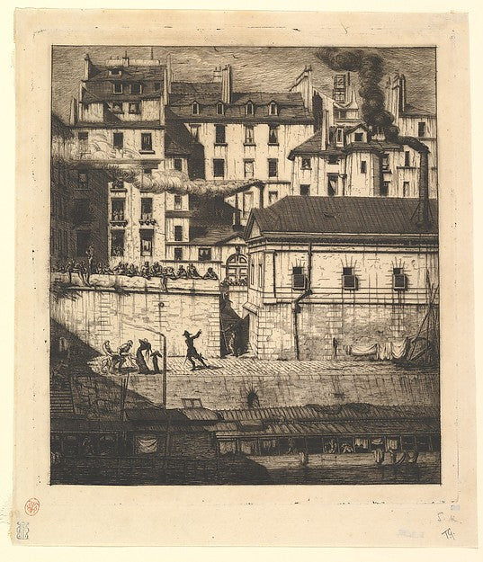 The Mortuary  Paris  1854-Charles Meryon, Poster Print