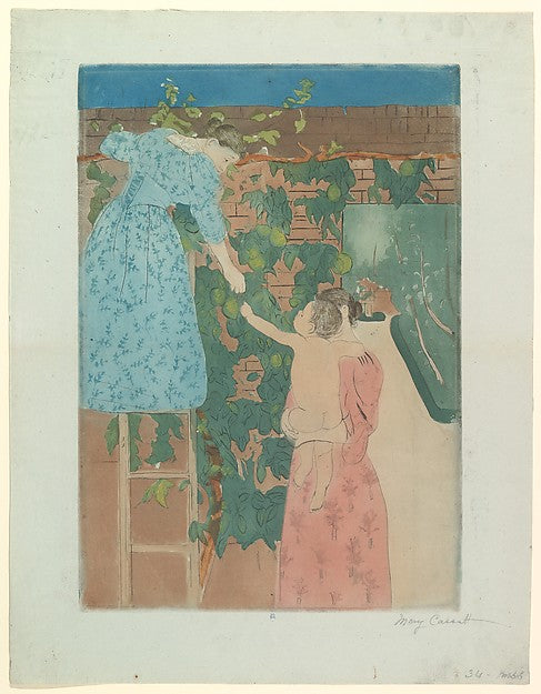 Gathering Fruit c1893-Mary Cassatt, Poster Print