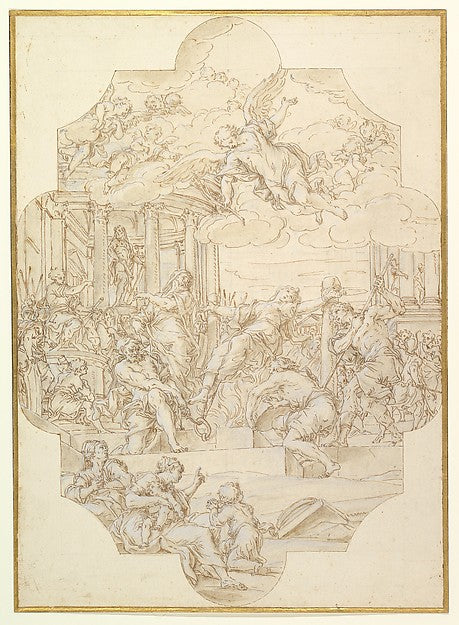 The Martyrdom of Saint Anastasia 1721-Michelangelo Cerruti ,16x12