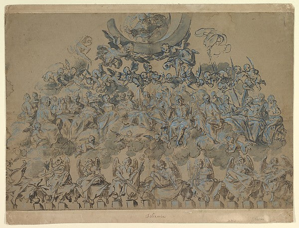 Study for the Decoration of an Apse: Saints and Angels in Glor,16x12"(A3) Poster