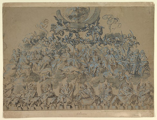 Study for the Decoration of an Apse: Saints and Angels in Glor,16x12"(A3) Poster