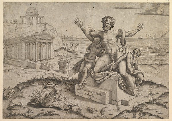 Speculum Romanae Magnificentiae: Ancient bas-reliefs with Laoc, Poster Print