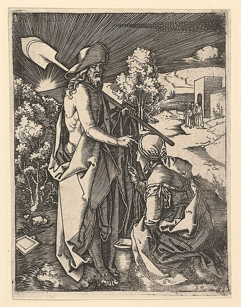 Christ Appearing to the Magdalen as a gardener  after Dürer c1,  Poster Print
