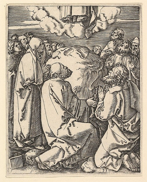 The Ascension of Christ into heaven  after Dürer c1500–1534-Ma,  Poster Print