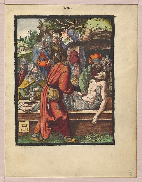 Deposition  from the Small Woodcut Passion n.d.-Albrecht Dürer,  Poster Print Wall Art